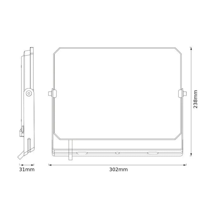 LED FLOODLIGHT LUX 100W 840 BLACK OSRAM LEDVANCE - Диодни тела индустриални<<<Източници на светлина<<<AmperelB2B