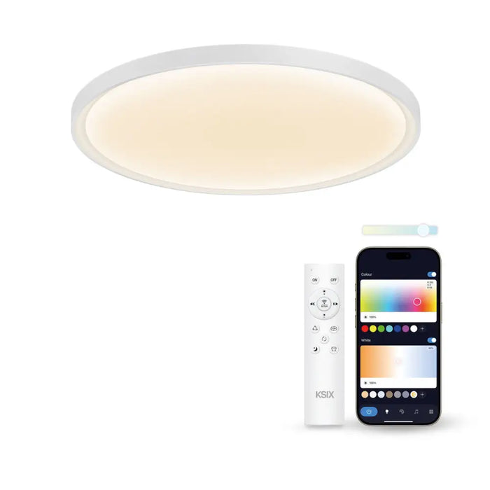 LED Flush-fitting ceiling light KSIX SmartLED KSIX Halo 2 White Plastic 25 W (3000k - 6500k) (6500 K) - Декорация и