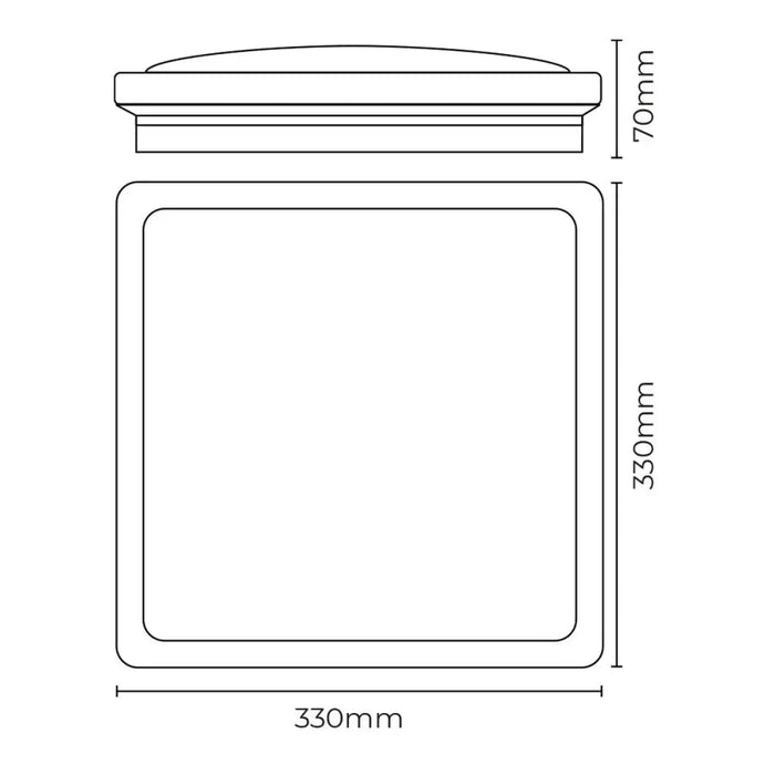LED Flush-fitting Ceiling Light Wall Light EDM 32542 F 18 W 1820 Lm Squared Surface (6400 K) - Декорация и