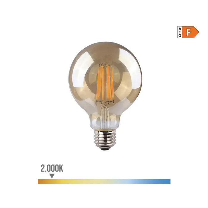 LED lamp EDM 98627 F 8 W 55 W E27 720 Lm Ø 9,5 x 14 cm (2000 K) - Декорация и Осветление<<<Дом Градина<<<BigBuy&&&LED