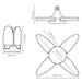 LED lamp EDM 98907 Leaf 30 W 200 W E27 3000 lm 35 x 11,2 cm Multi-directional (6500 K) - Декорация и Осветление<<<Дом