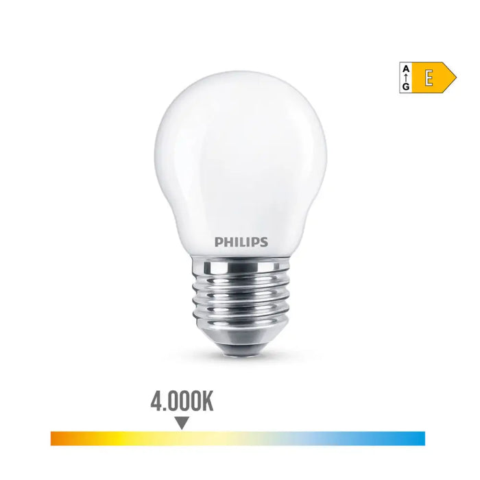 LED lamp Philips Spherical E 6,5 W E27 806 lm 4,5 x 7,8 cm (4000 K) - Декорация и Осветление<<<Дом