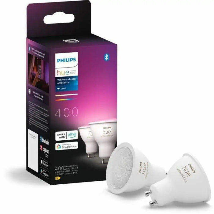 LED lamp Philips White E GU10 400 lm 2 Units (6500 K) - Декорация и Осветление<<<Дом Градина<<<BigBuy&&&LED
