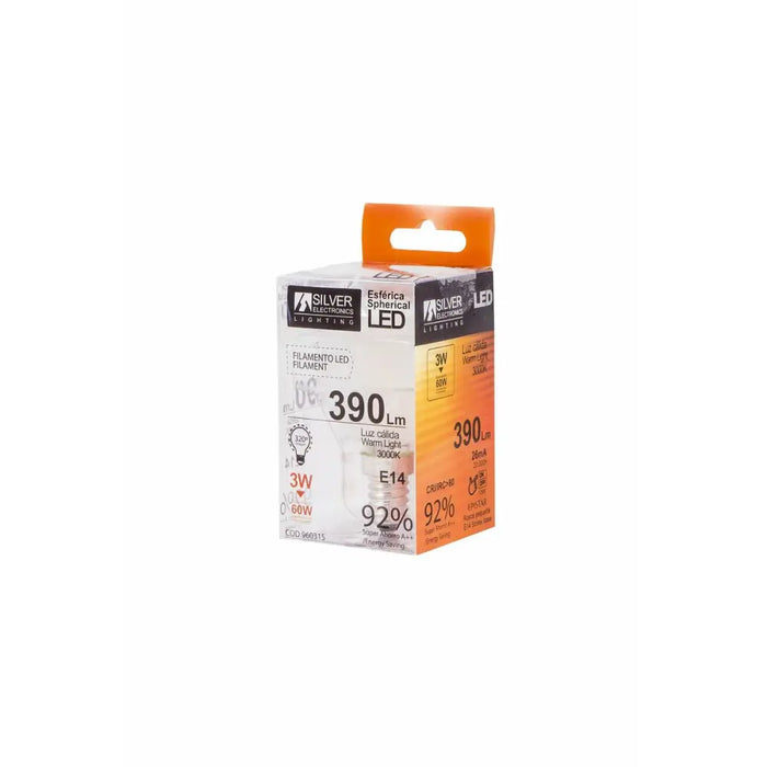 LED lamp Silver Electronics 960315 3W E14 3000K - Декорация и Осветление<<<Дом Градина<<<BigBuy&&&LED