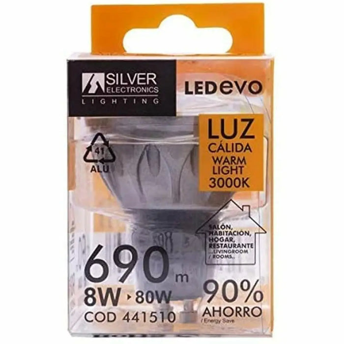 LED lamp Silver Electronics EVO 3000K GU5.3 8W - Декорация и Осветление<<<Дом Градина<<<BigBuy&&&LED