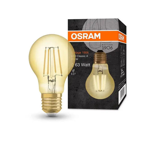 LED LAMP VINTAGE 1906 LED CLA63 FIL GOLD 63 7.5W/824 E27 LEDVANCE - Диодни лампи за бита<<<Източници на