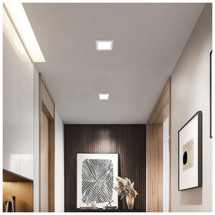 LED LAMP VLE-DLBS-124 DOWNLIGHT SQ 12W/4K/WH VIDEX - Диодни тела за бита<<<Източници на светлина<<<AmperelB2B