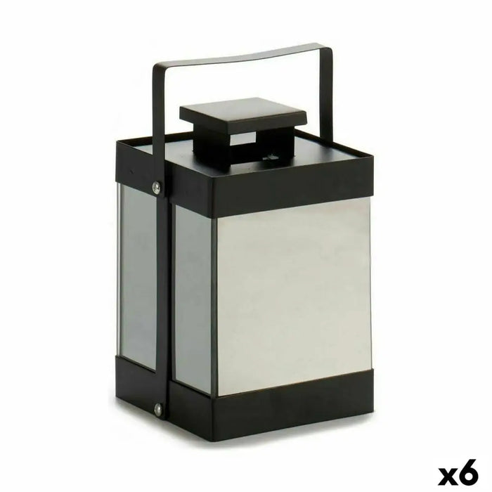 LED Lantern Gift Decor Black 12,5 x 18,5 x 12,5 cm Mirror (6 Units) - Декорация и Осветление<<<Дом