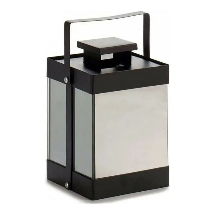 LED Lantern Gift Decor Black Mirror 12,5 x 18,5 x 12,5 cm Metal - Декорация и Осветление<<<Дом Градина<<<BigBuy&&&Свещи