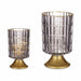 LED Lantern Gift Decor Grey Golden Glass 10,7 x 18 x 10,7 cm (6 Units) - Декорация и Осветление<<<Дом