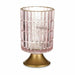 LED Lantern Gift Decor Pink Golden Glass 10,7 x 18 x 10,7 cm (6 Units) - Декорация и Осветление<<<Дом