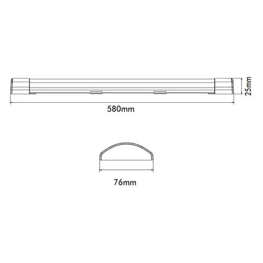 LED LINEAR FLUID 18W 4000K 1836LM 60CM VITO FIT-A - Линейни осветителни тела<<<Външно