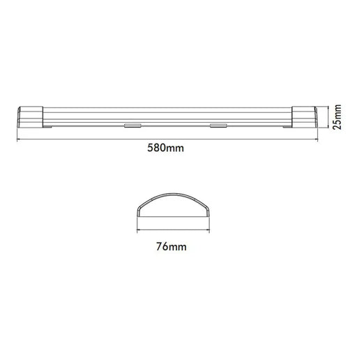 LED LINEAR FLUID 18W 6000K 1836LM 60CM VITO FIT-A - Линейни осветителни тела<<<Външно