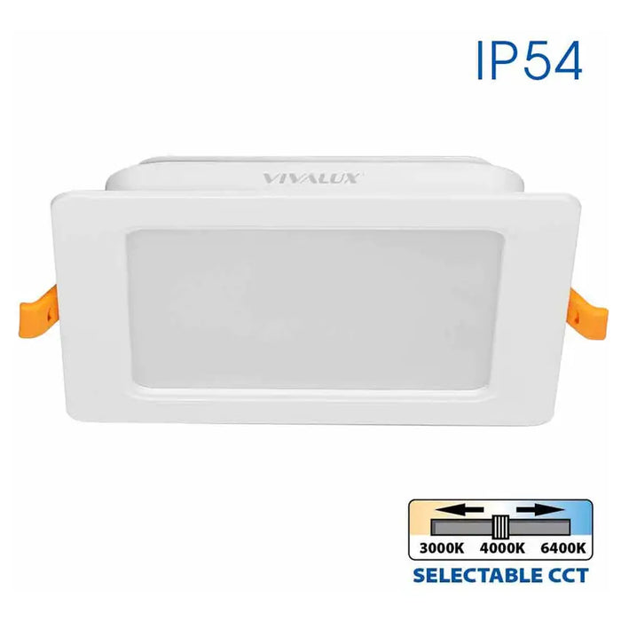 LED MOON 12W 3000K-4000K-6400K IP54 SQUARE FOR BUILT-IN VIVALUX KAPI - Луни<<<Вътрешно