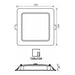 LED MOON 12W 3000K-4000K-6400K IP54 SQUARE FOR BUILT-IN VIVALUX KAPI - Луни<<<Вътрешно