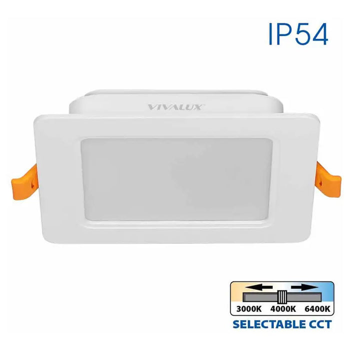 LED MOON 9W 3000K-4000K-6400K IP54 SQUARE FOR BUILT-IN VIVALUX KAPI - Луни<<<Вътрешно
