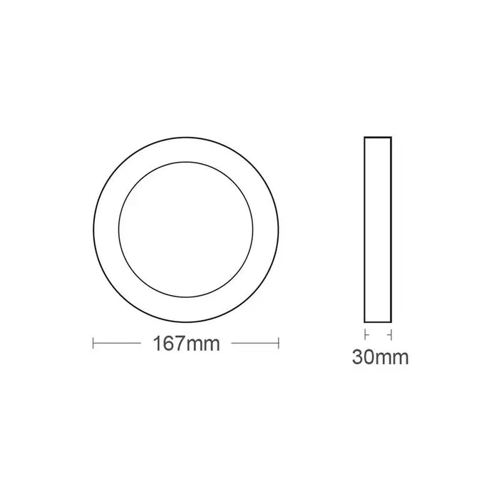 LED PANEL 12W 4000K 1320LM Ф167MM EXTERIOR VITO - Led панели<<<Вътрешно осветление<<<Осветление<<<Praktiker&&&Led