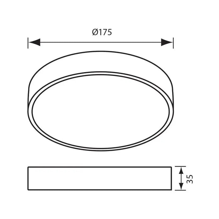 LED PANEL OUTER CIRCLE 18W 4000K Ф175 VIVALUX DARS - Led панели<<<Вътрешно осветление<<<Осветление<<<Praktiker&&&Led