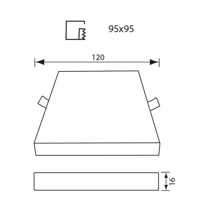 LED PANEL SQUARE 18W 4000K 1800LM VIVALUX QUADRA - Led панели<<<Вътрешно осветление<<<Осветление<<<Praktiker&&&Led