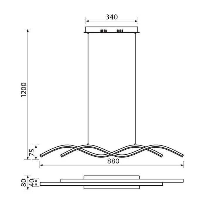 LED PENDANT 27W 3000-4000-6000K 1698LM WHITE VIVALUX LOARA - Пендели<<<Вътрешно