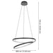 LED PENDANT 37W 3000K 4800LM BLACK EGLO RUOTALE - Пендели<<<Вътрешно