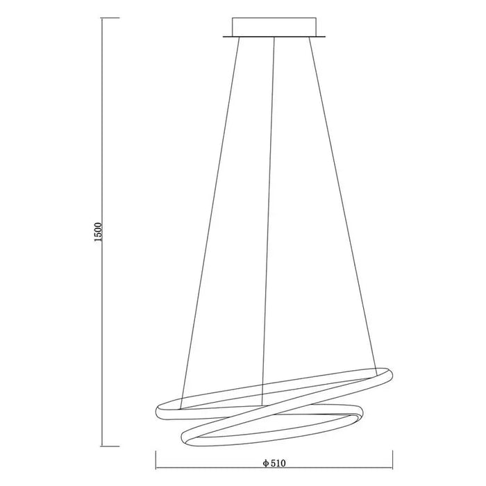 LED PENDANT 43W 3000-6500K 2158LM BLACK VIVALUX FEEL - Пендели<<<Вътрешно