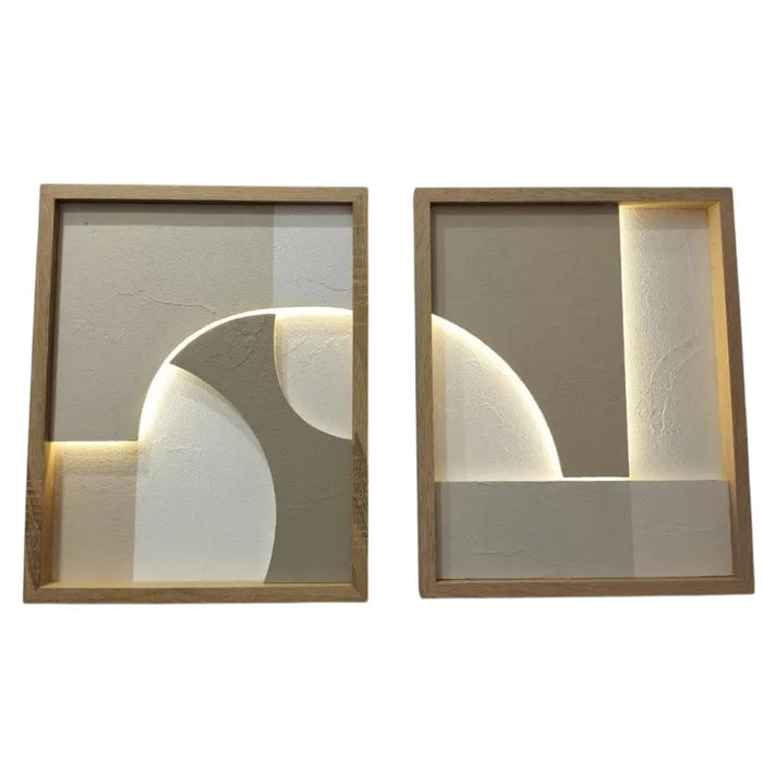 LED Picture Home ESPRIT polystyrene MDF Wood 40 x 3,8 x 50 cm - Декорация и Осветление<<<Дом Градина<<<BigBuy&&&Картини