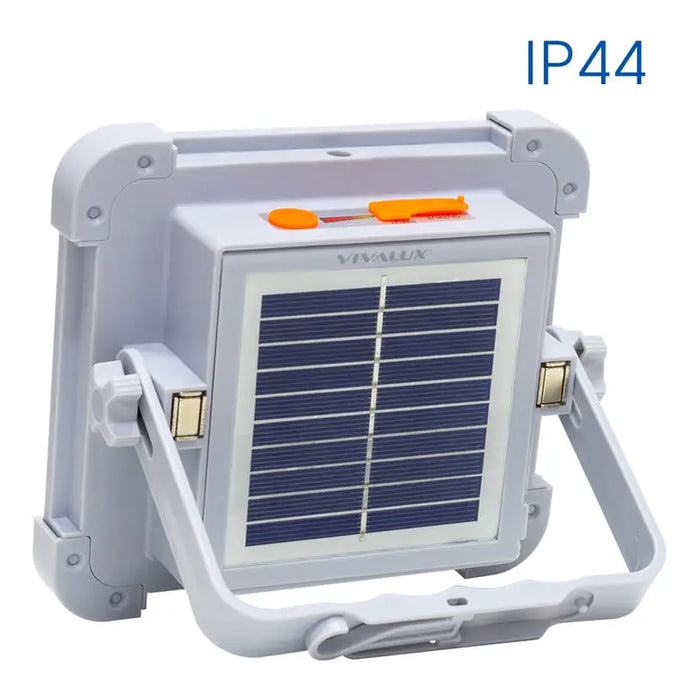 LED PORTABLE SPOTLIGHT 3000 6400K IP44 WITH SOLAR PANEL VIVALUX ZEIN - Соларни прожектори<<<Външно