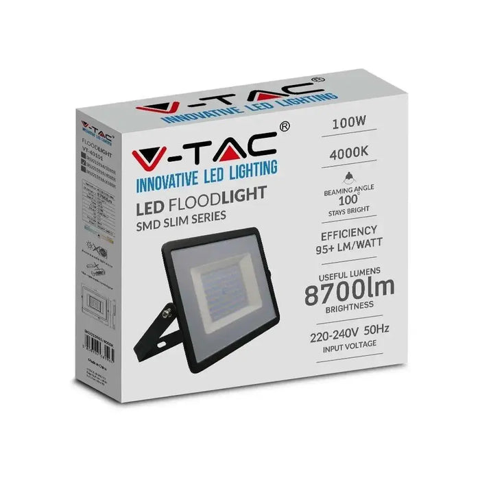 LED SPOTLIGHT 100W 4000K 8700LM IP65 BLACK V-TAC - Headlights