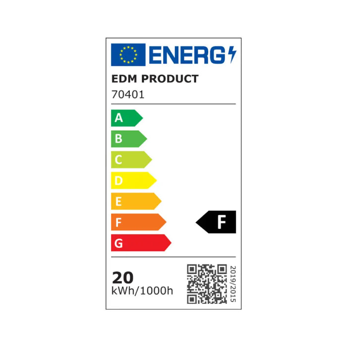 LED spotlight EDM 70401 Black Series Black F 20 W 12,4 x 10,6 x 2,8 cm (6400 K) - Декорация и Осветление<<<Дом