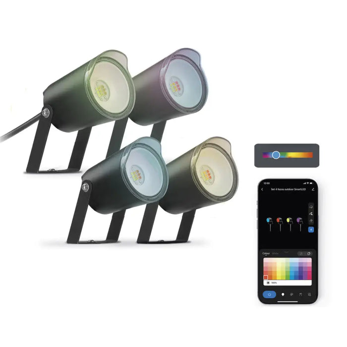 LED spotlight KSIX SmartLED Black (3000K) - Декорация и Осветление<<<Дом Градина<<<BigBuy&&&Лампи<<<Декорация и