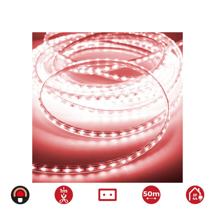 LED strips EDM 72704 Red 4,2 W x 1 m 50 m 350 lm - Декорация и Осветление<<<Дом Градина<<<BigBuy&&&LED