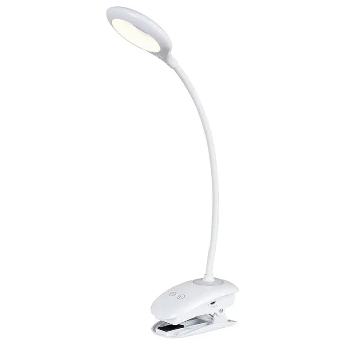 LED TABLE LAMP 4W 400K WITH CLIP WHITE RABALUX HARRIS - Настолни лампи<<<Вътрешно осветление<<<Мебели и
