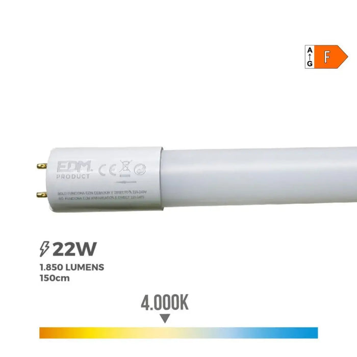 LED Tube EDM 31199 F 22 W 58 W G13 T8 2400 Lm 1850 lm Ø 2,6 x 150 cm (4000 K) - Декорация и Осветление<<<Дом
