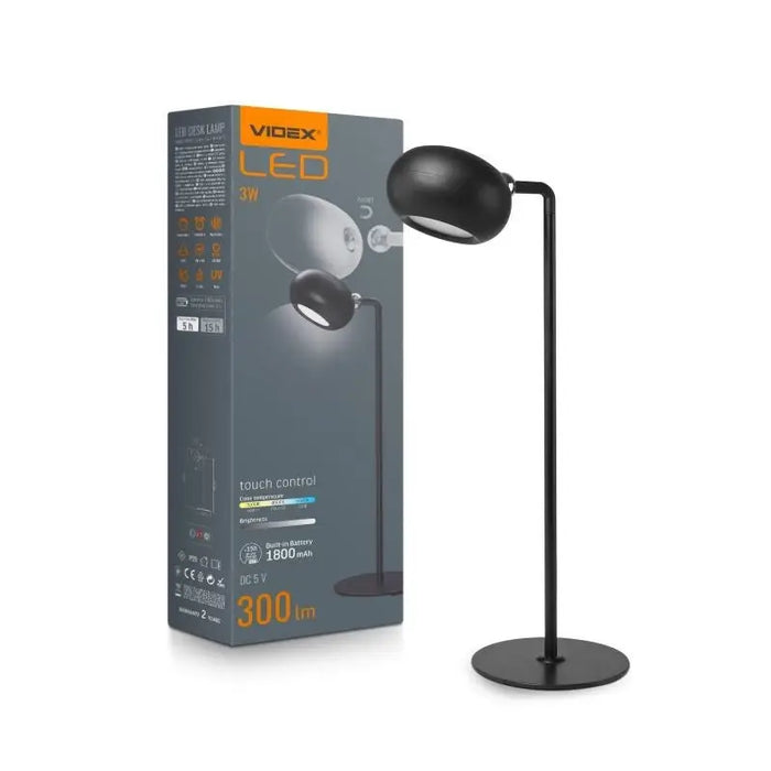LED USB DESK LAMP WITH MAGNET VLE-TF18B VIDEX - Диодни тела за бита<<<Източници на светлина<<<AmperelB2B