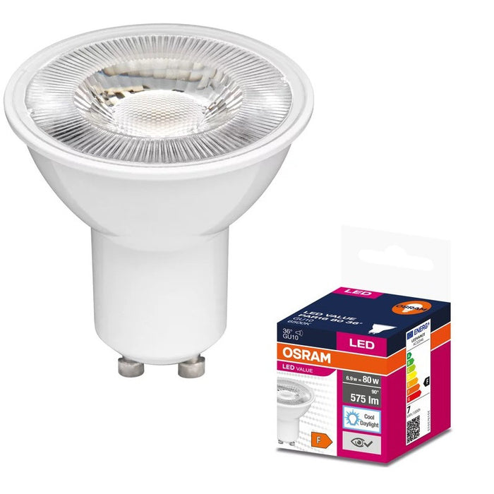 LED LAMP VALUE PLAST PAR16 80 36° 6.9W/865 GU10 LEDVANCE