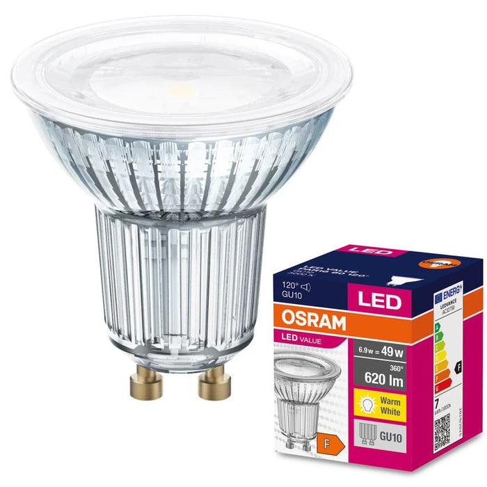 LED LAMP VALUE PAR1680120 6,9W/830 230V GU10 LEDVANCE