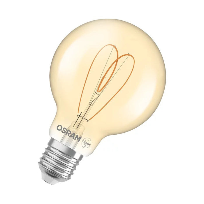 LED LAMP VINTAGE 1906 CLA60 G80 GOLD HEART FIL DIM 8W E27 LEDVANCE