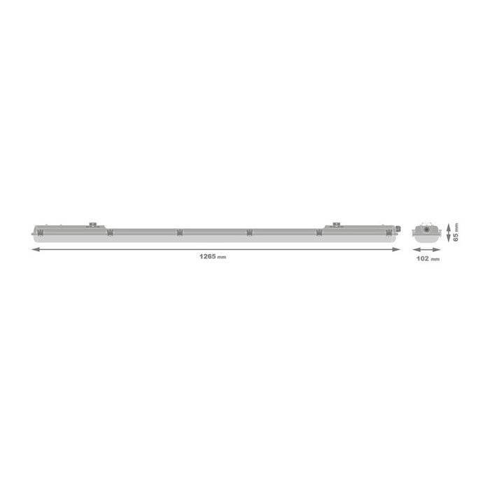 LED LAMP DAMP PROOF HOUSING E IP65 1200 E 2XLAMP IP65 LEDVANCE