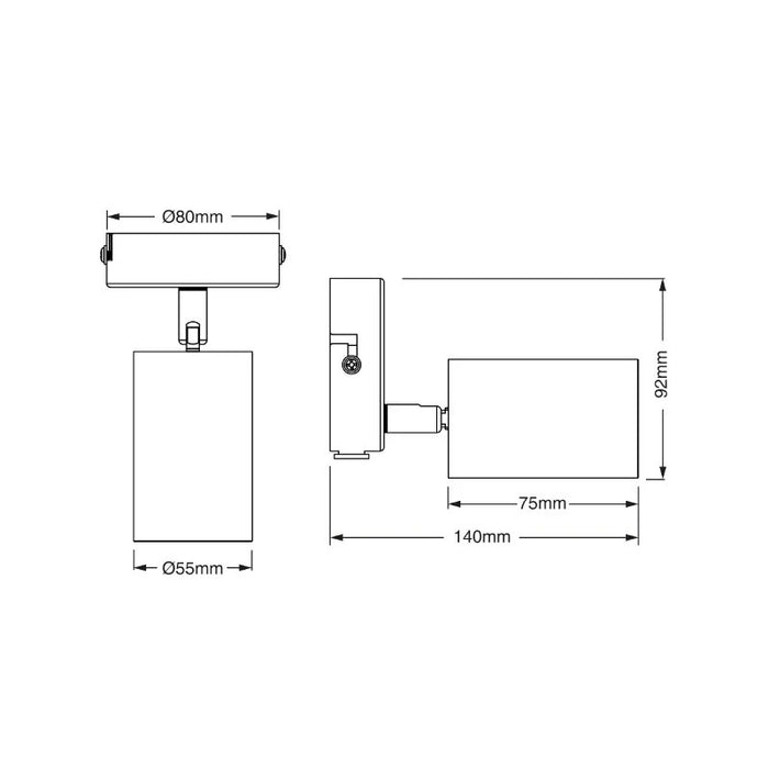 LED SPOT GU10 BLACK OSRAM ELEMENTAL