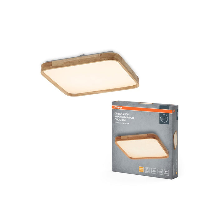 LED LIGHTING FIXTURE ORBIS ALICIA 395X395MM 24W 830 Click DIM WOOD LEDVANCE