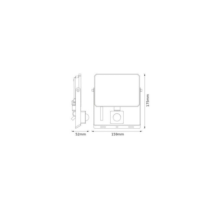 LED SPOTLIGHT WITH SENSOR 30W 2700LM 6500K IP65 BLACK OSRAM FL LUX
