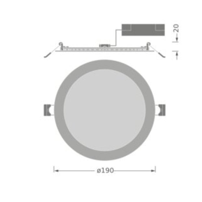 LED LAMP DL SLIM RD 190 E 18W 840 WT EUE LEDVANCE