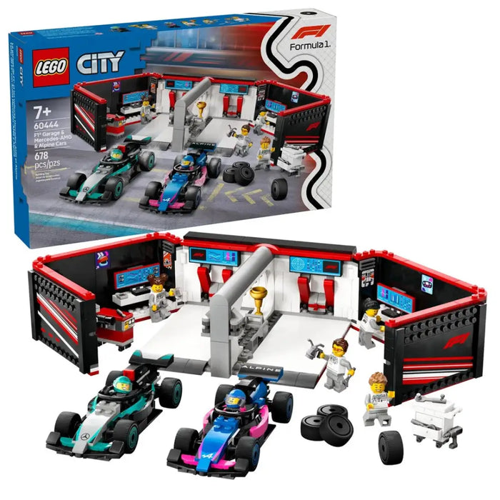 LEGO CITY 60444 F1 Garage & Mercedes-AMG & Alpine Cars - LEGOKLO-LEG<<<Construction setKLO<<<ActionPL