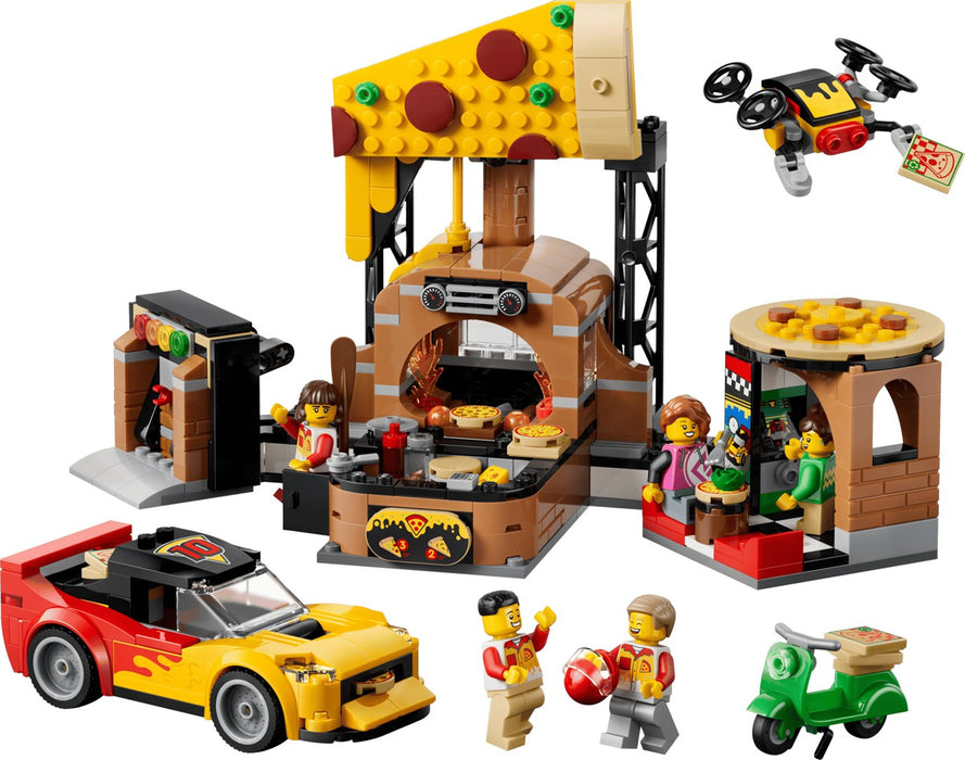LEGO CITY 60496 Pizza Delivery Experience with Vehicles