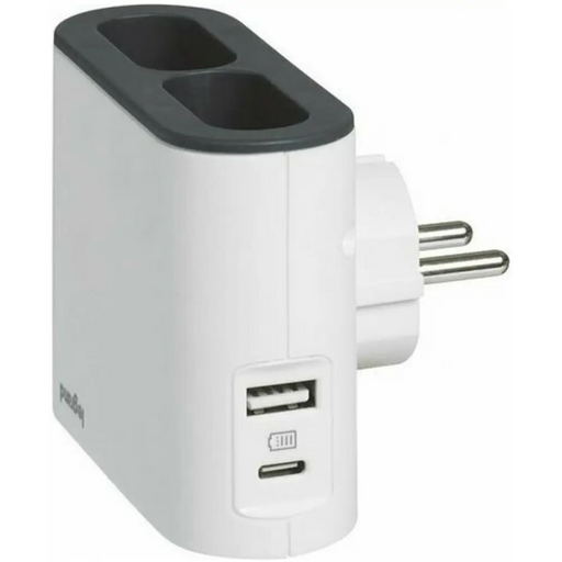 Legrand 49401 socket adapter 2x Euro socket 6A and USB - Адаптери<<<Аксесоари за телевизори<<<Аксесоари<<<TechMart