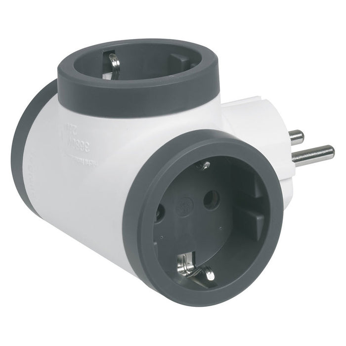 ADAPTER 3 SOCKETS T-SHAPED LEGRAND 694520