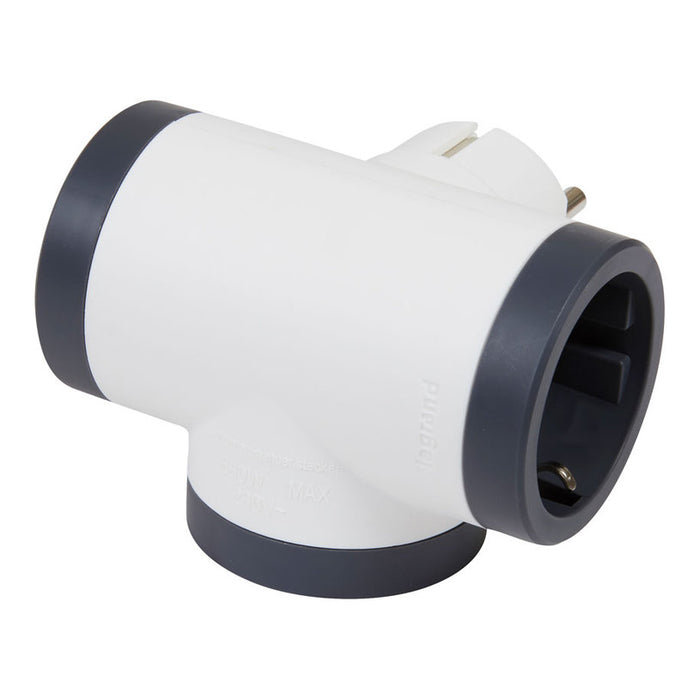 ADAPTER 3 SOCKETS T-SHAPED LEGRAND 694520