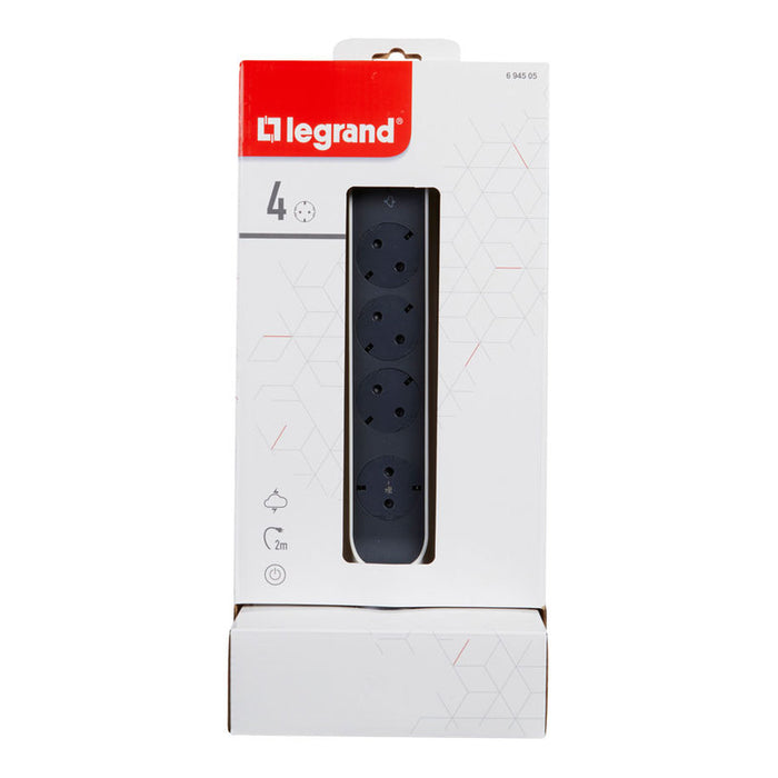 SPLITTER 2M PROTECTION LEGRAND TOWER 4 SOCKETS / 2M. 694505