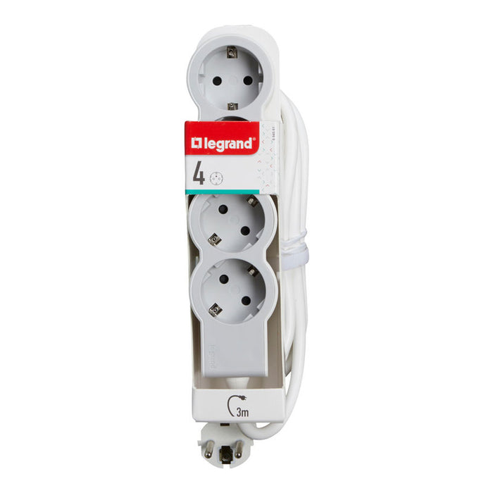 POWER SUPPLY WHITE/LIGHT GRAY LEGRAND 4 SOCKETS / 3 M. 694561